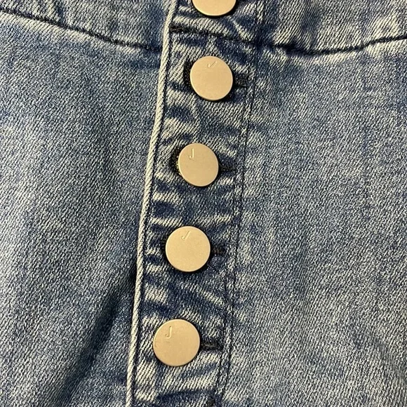 J Brand Natasha Sky High Crop Skinny in Meteor exposed button - Picture 6 of 12